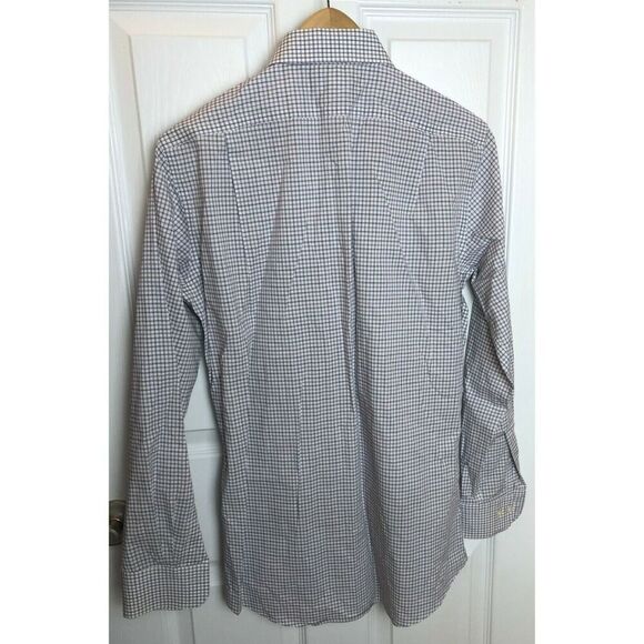 Lauren Ralph Lauren Plaid Slim Fit Non-Iron Dress Shirt Men's 14 1/2 - 32/33 - Picture 3 of 4